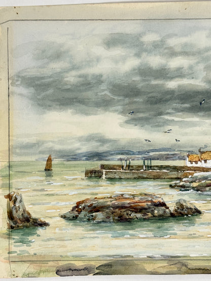 East Neuk Fishing Village - JOHN HAMILTON GLASS S.S.A. Scottish | 1864-1940