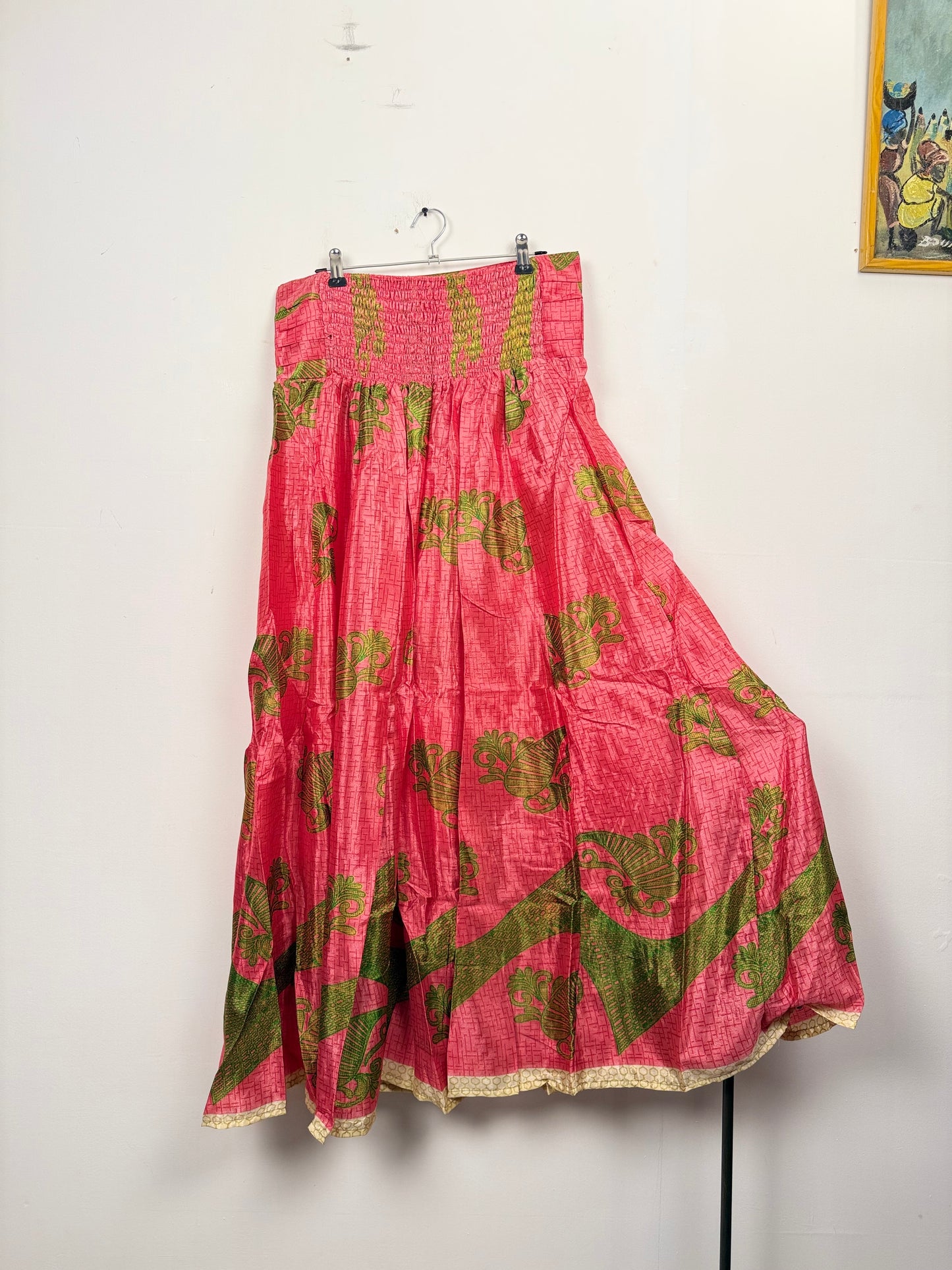 Vintage Saree Silk Pleated Skirt