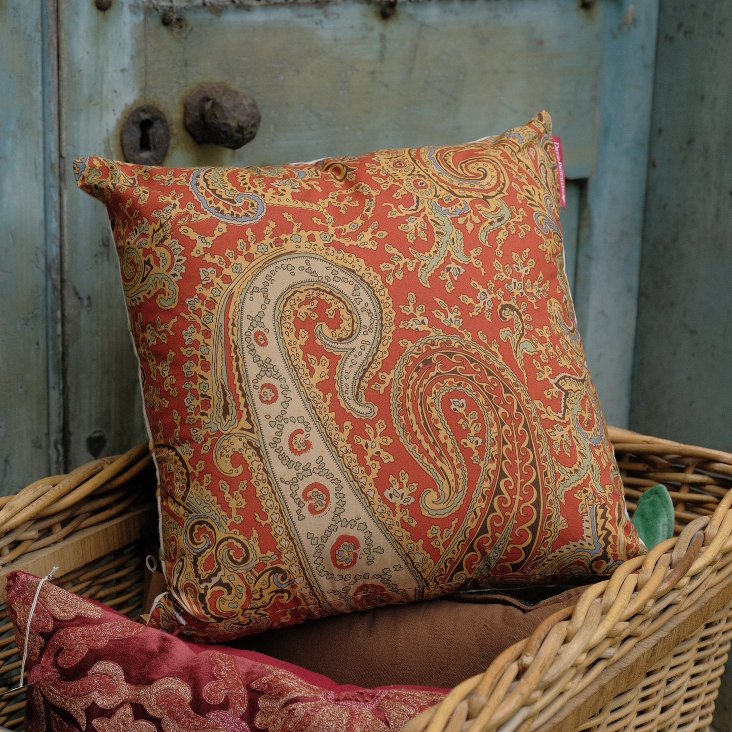 Embroidered Cushion - Floral Cream