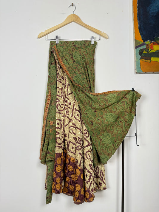 Vintage Saree Silk Wrap Skirt