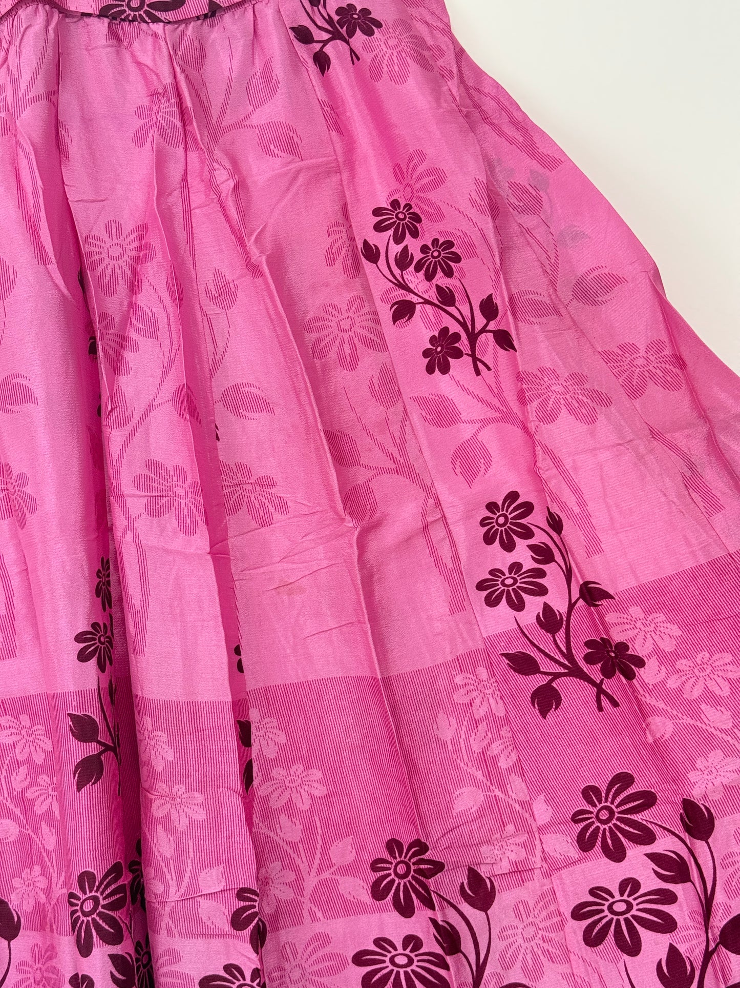 Vintage Saree Silk Pleated Skirt