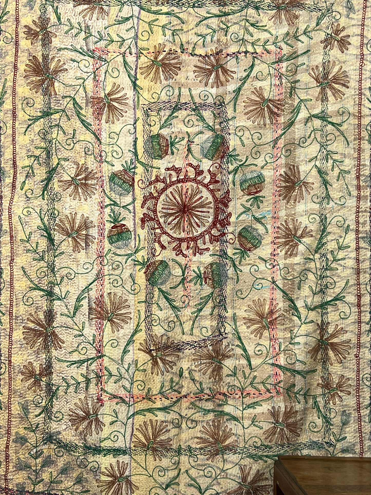 Vintage Kantha Suzani Quilt