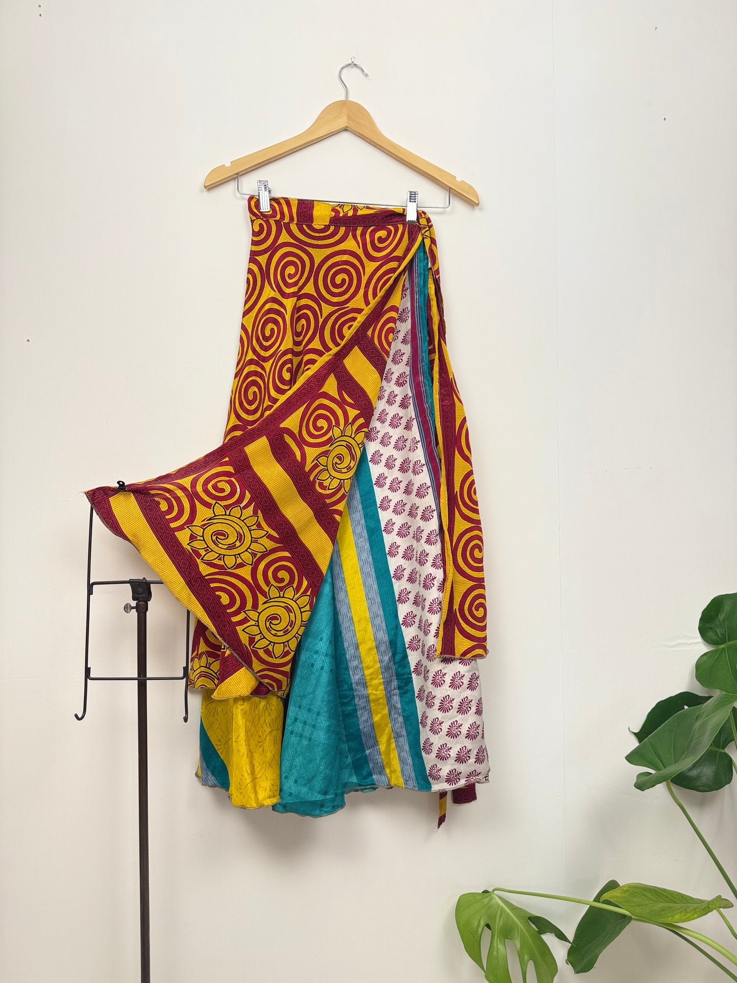 Vintage Saree Silk Wrap Skirt