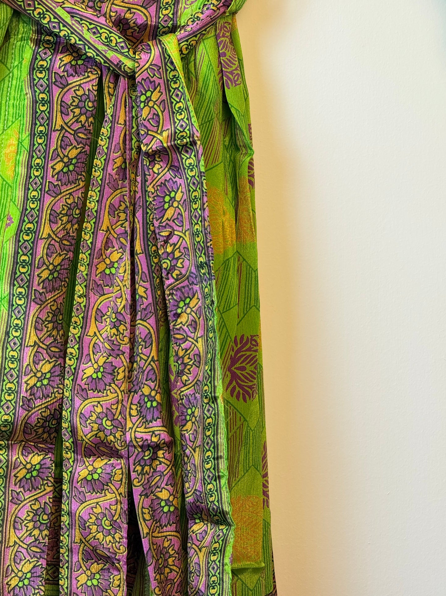 Vintage Saree Silk Kimono / Duster - Long