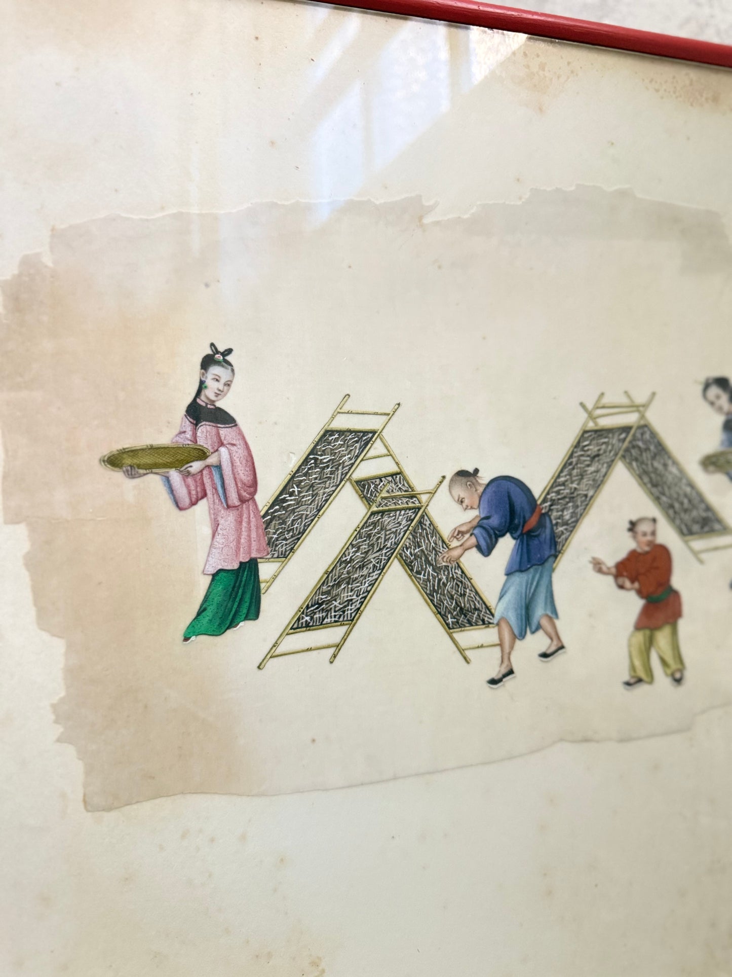 A pair of 19thC Chinese Watercolours on Pith