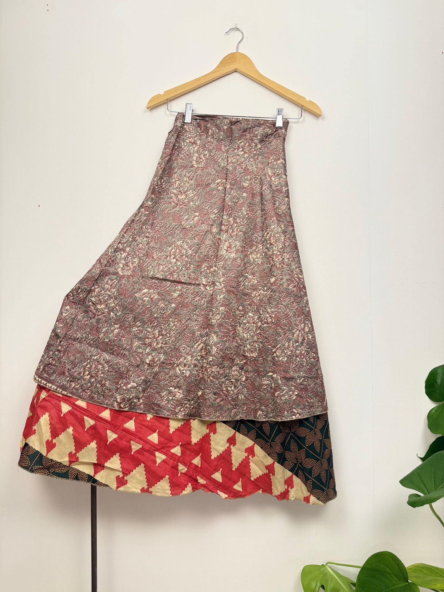 Vintage Saree Silk Wrap Skirt