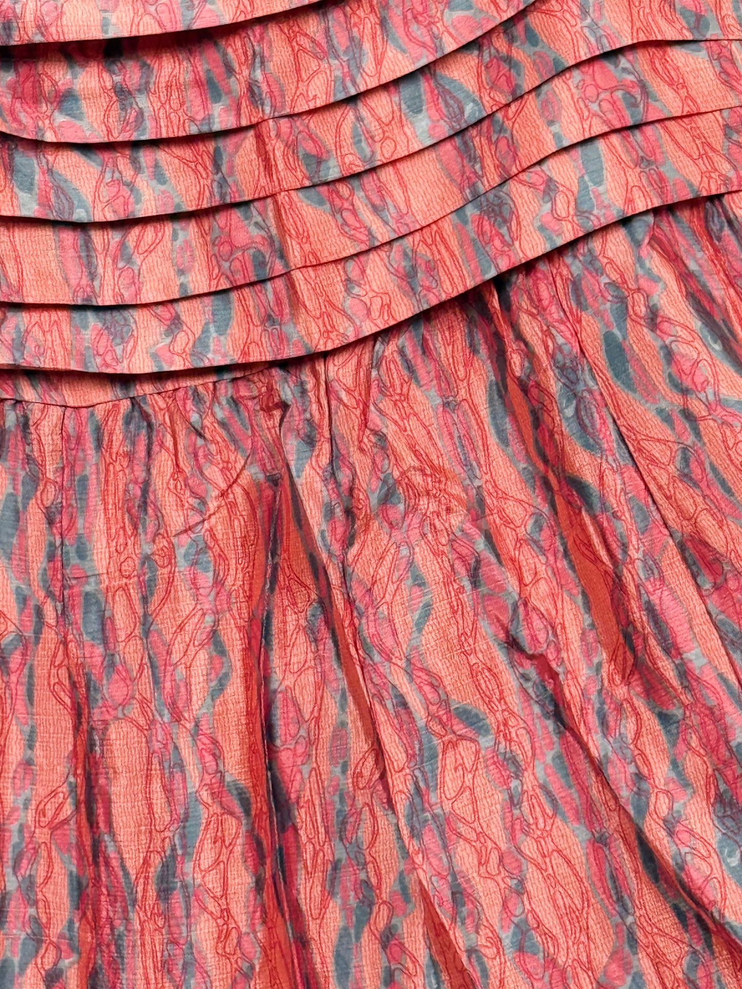 Vintage Saree Silk Pleated Skirt