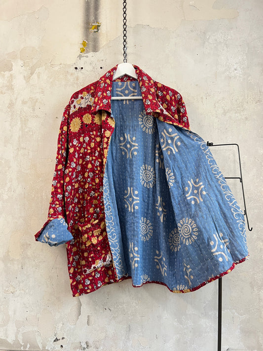Vintage Cotton Kantha Reversible Jacket ~ No 17