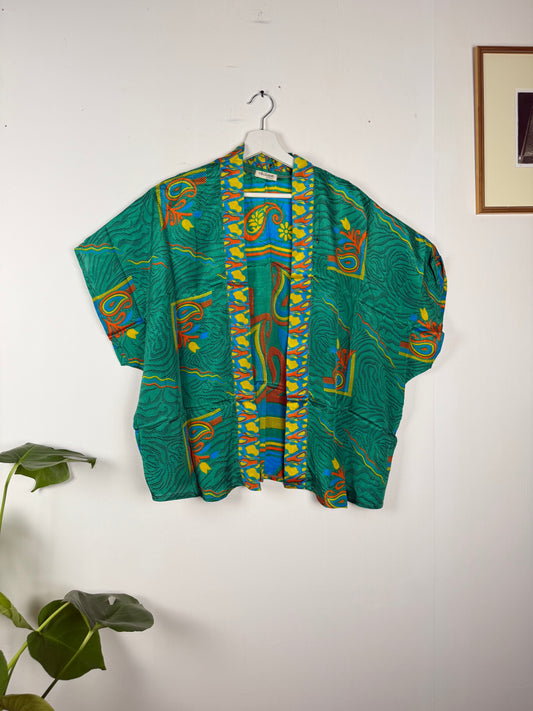 Vintage Saree Silk Shrug Blouse