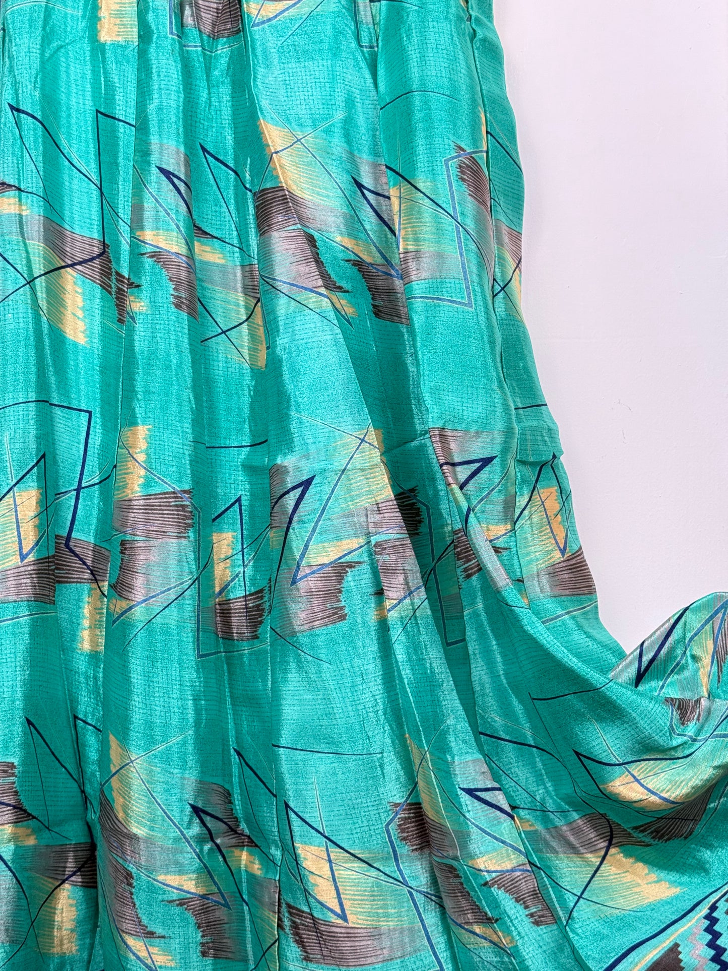 Vintage Saree Silk Pleated Skirt