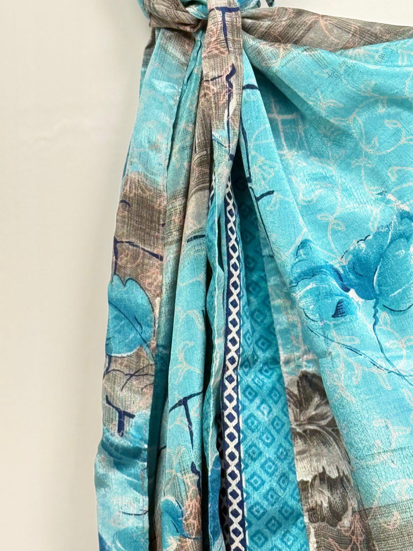 Vintage Saree Silk Kimono / Duster - Short