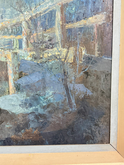 The Bridge, 1964 | Hans Hedley | British Modernist Oil Painting