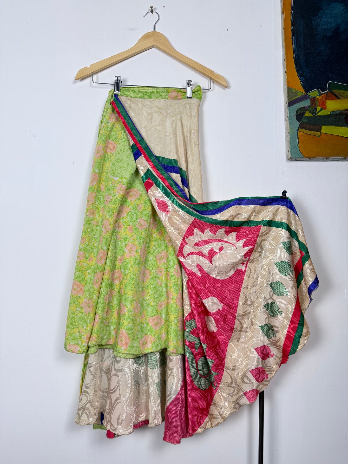 Vintage Saree Silk Wrap Skirt