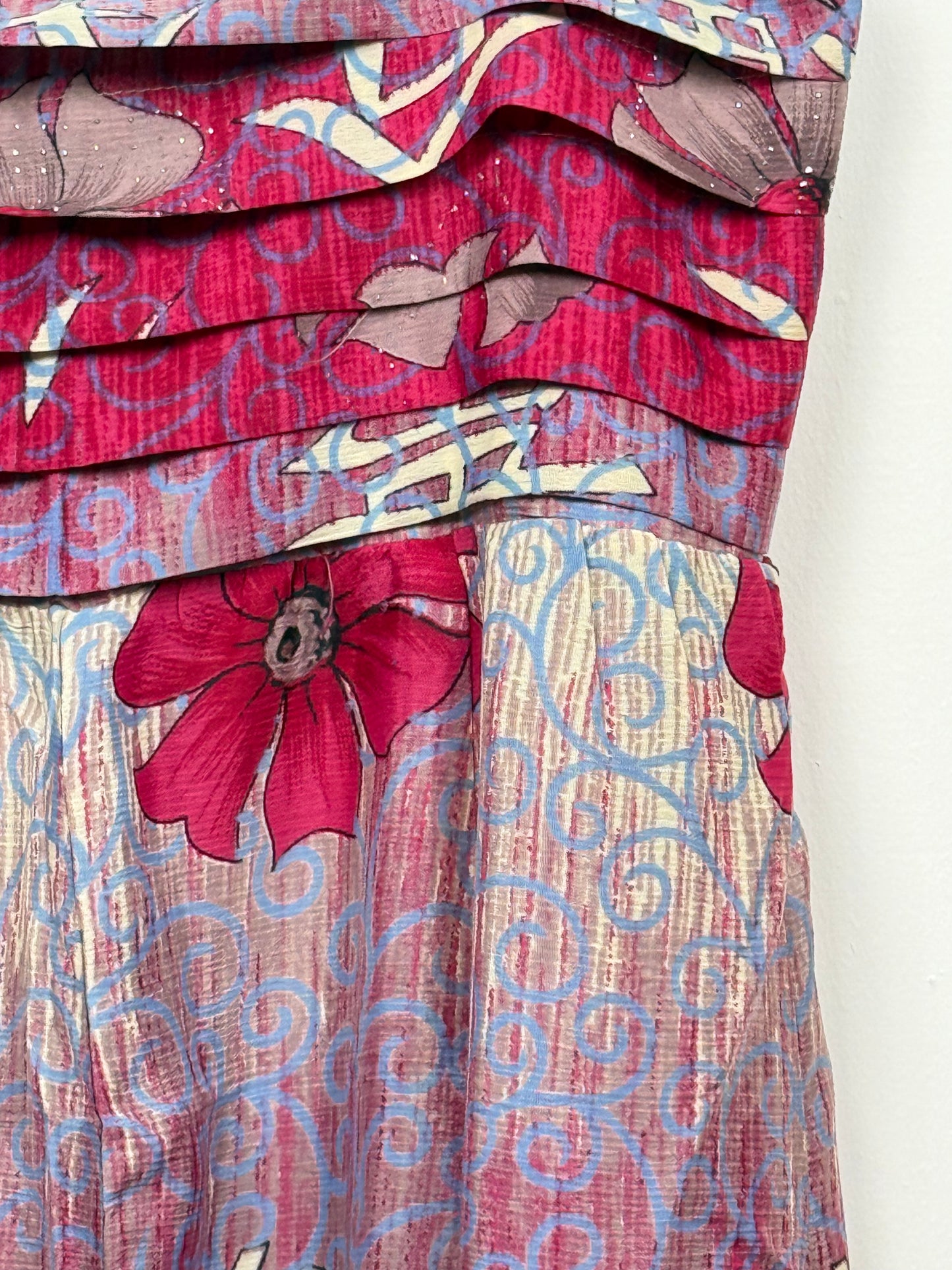 Vintage Saree Silk Pleated Skirt