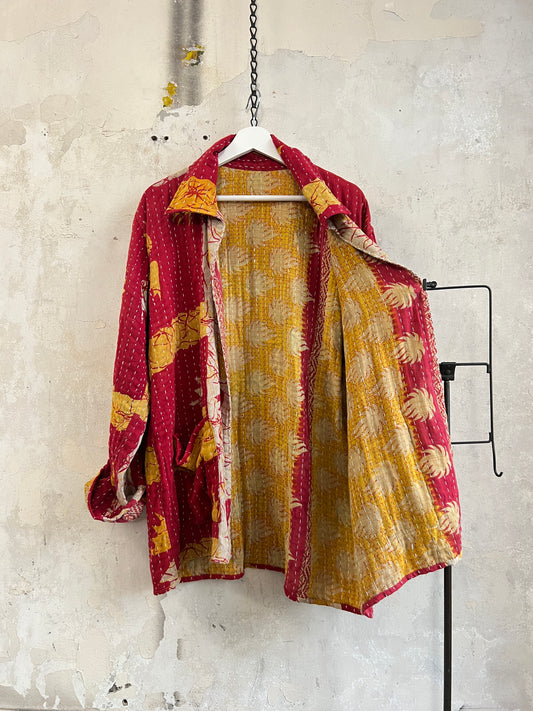 Vintage Cotton Kantha Reversible Jacket ~ No 12