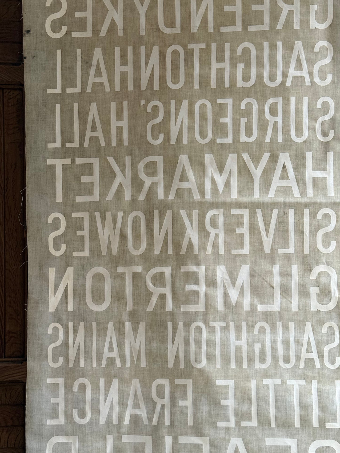 1950’s Linen Destination Bus Blind - Edinburgh - Muirhouse to Western Hailes