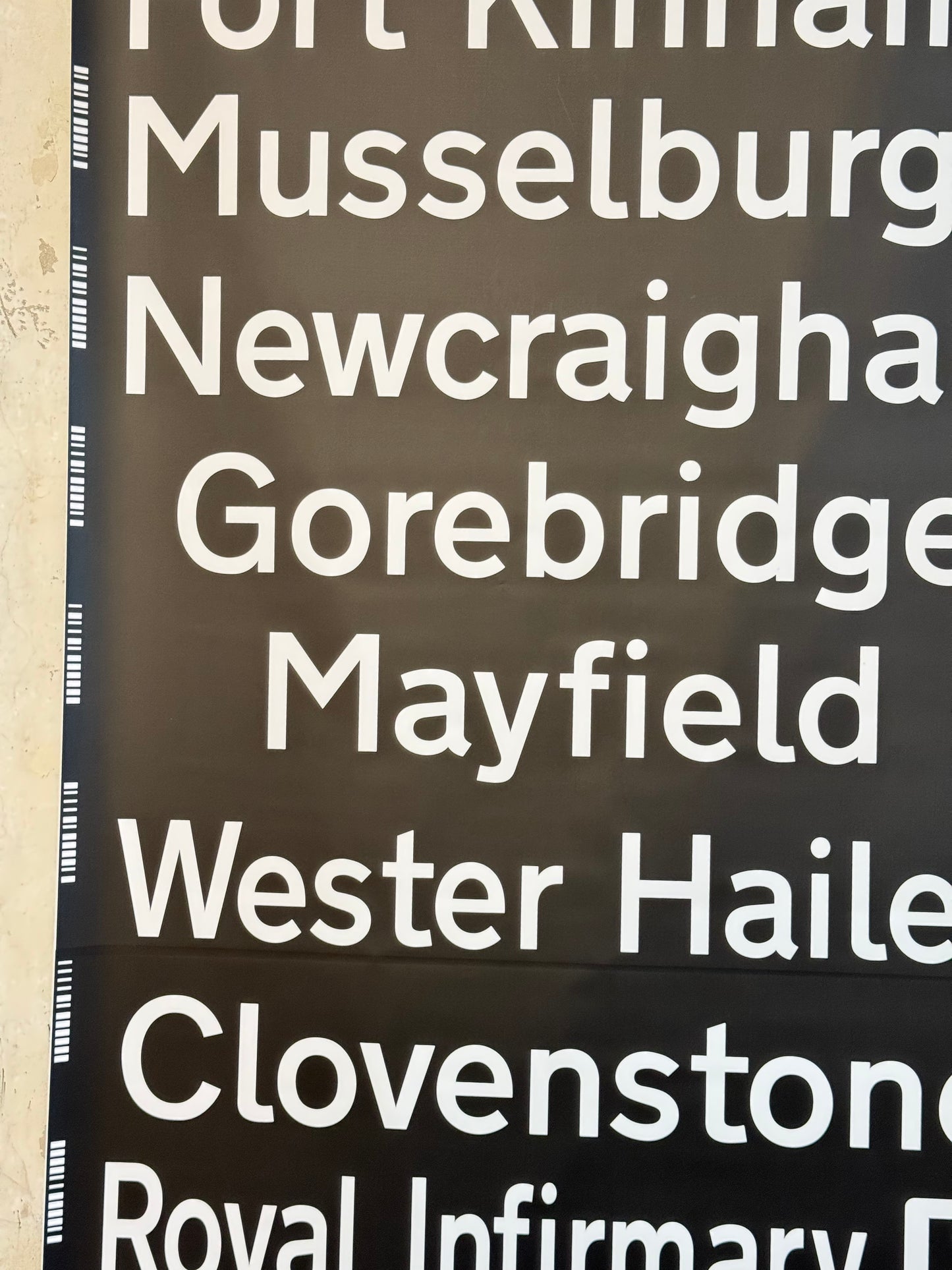 Edinburgh Destination Bus Blind - Rosewell to Muirhouse