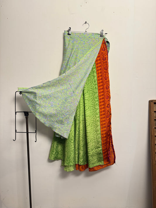 Vintage Saree Silk Wrap Skirt