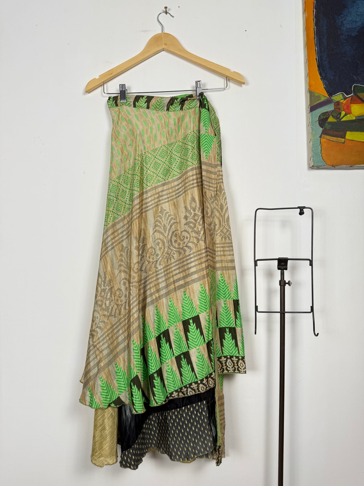 Vintage Saree Silk Wrap Skirt