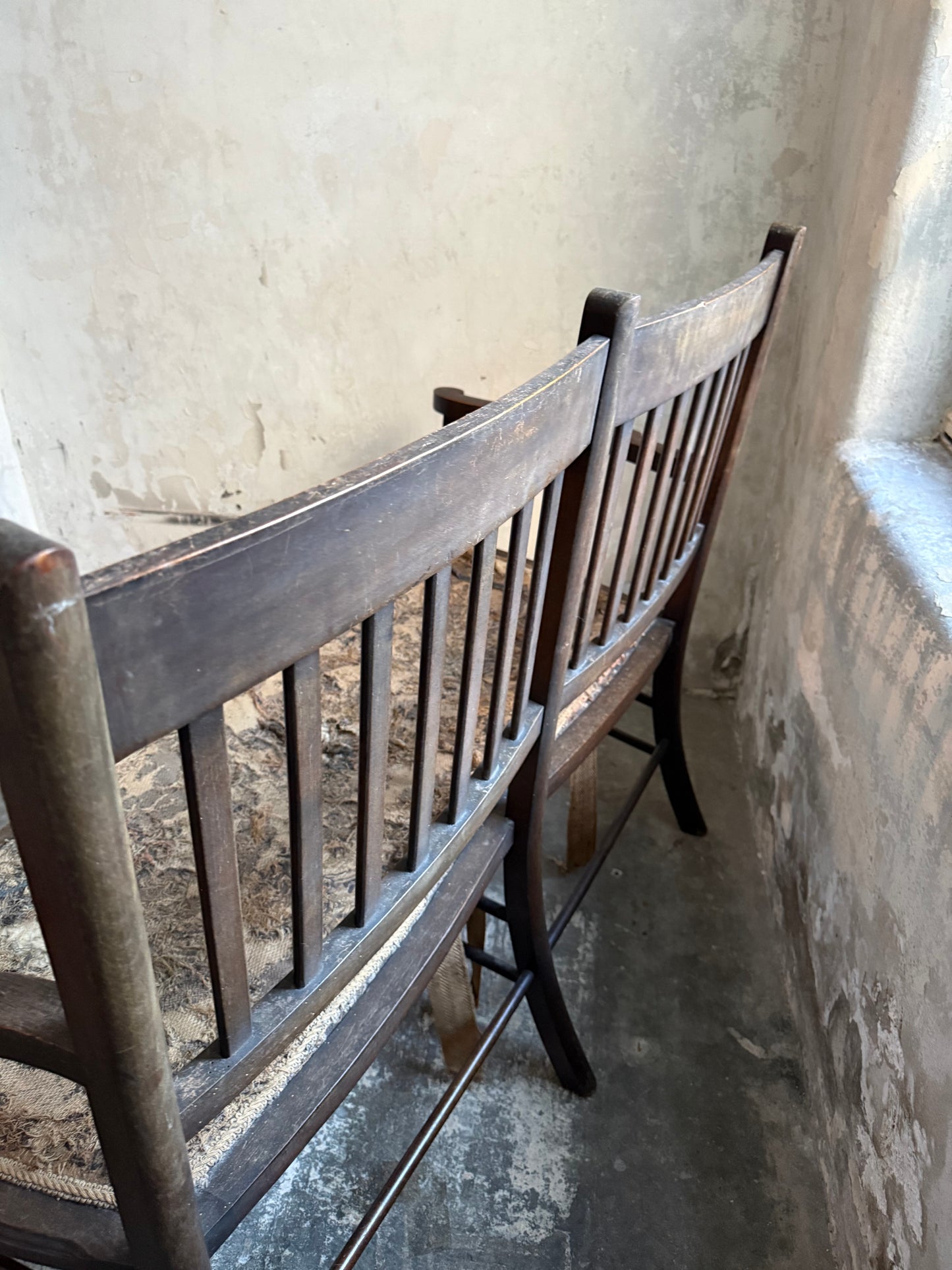 A Two Seater Hall Bench