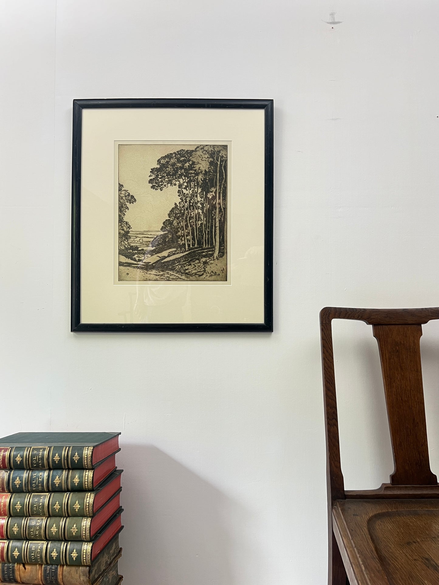 Cotswolds Treeline Engraving | Sir Alfred East (British 1849 - 1913)