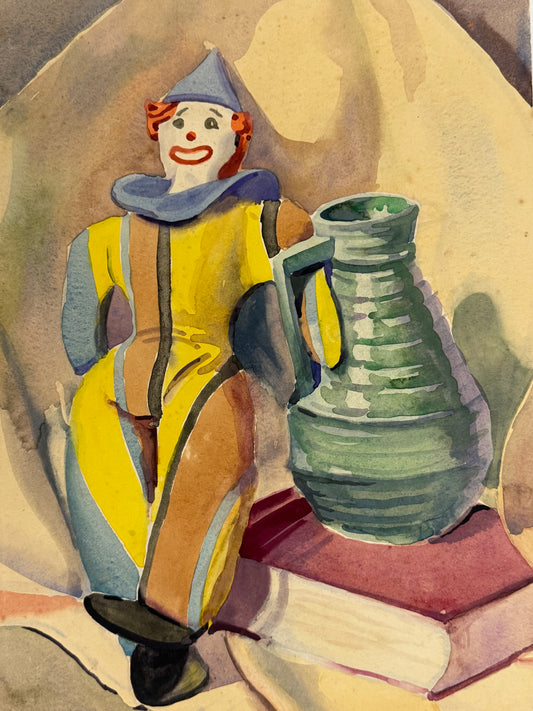 Toy and Green Jug Still Life - from the studio of ERIC RITCHIE & RENA GIBSON