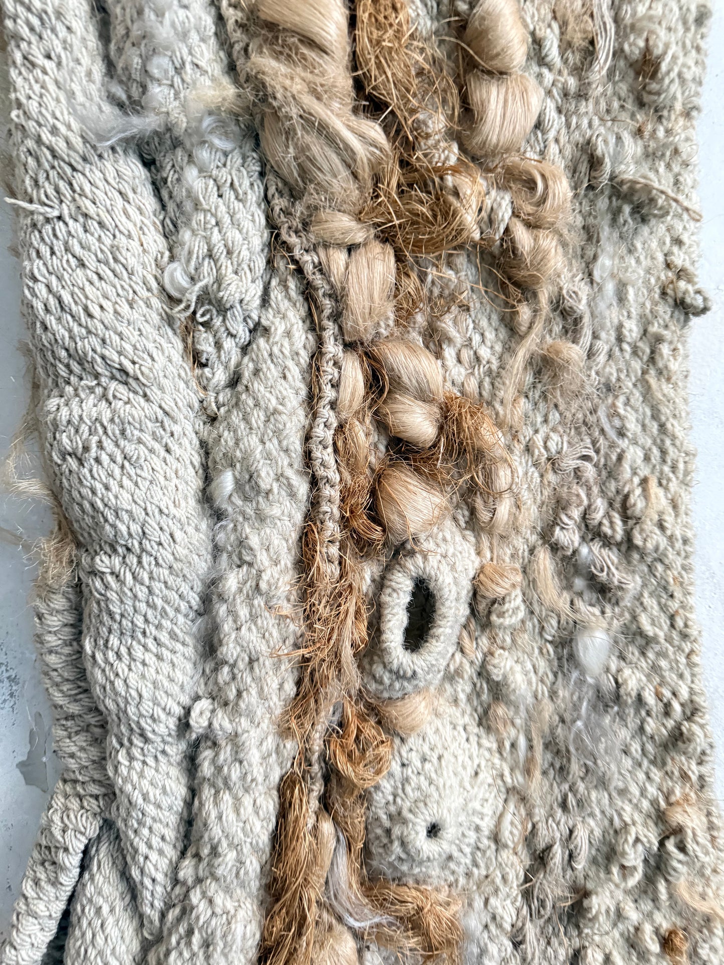 Ellen Lenvik (Oslo) 'Growth' Jute & Wool Textile Art