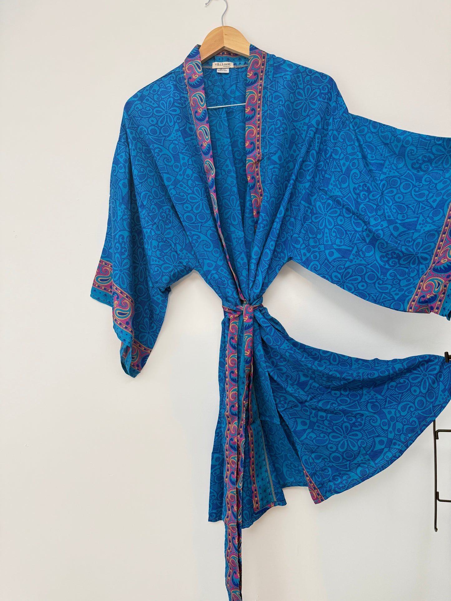 Vintage Saree Silk Kimono / Duster - Short