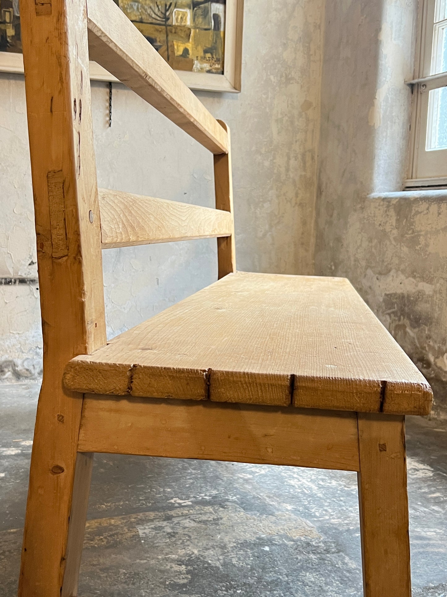 Late 19thC Pine Bench