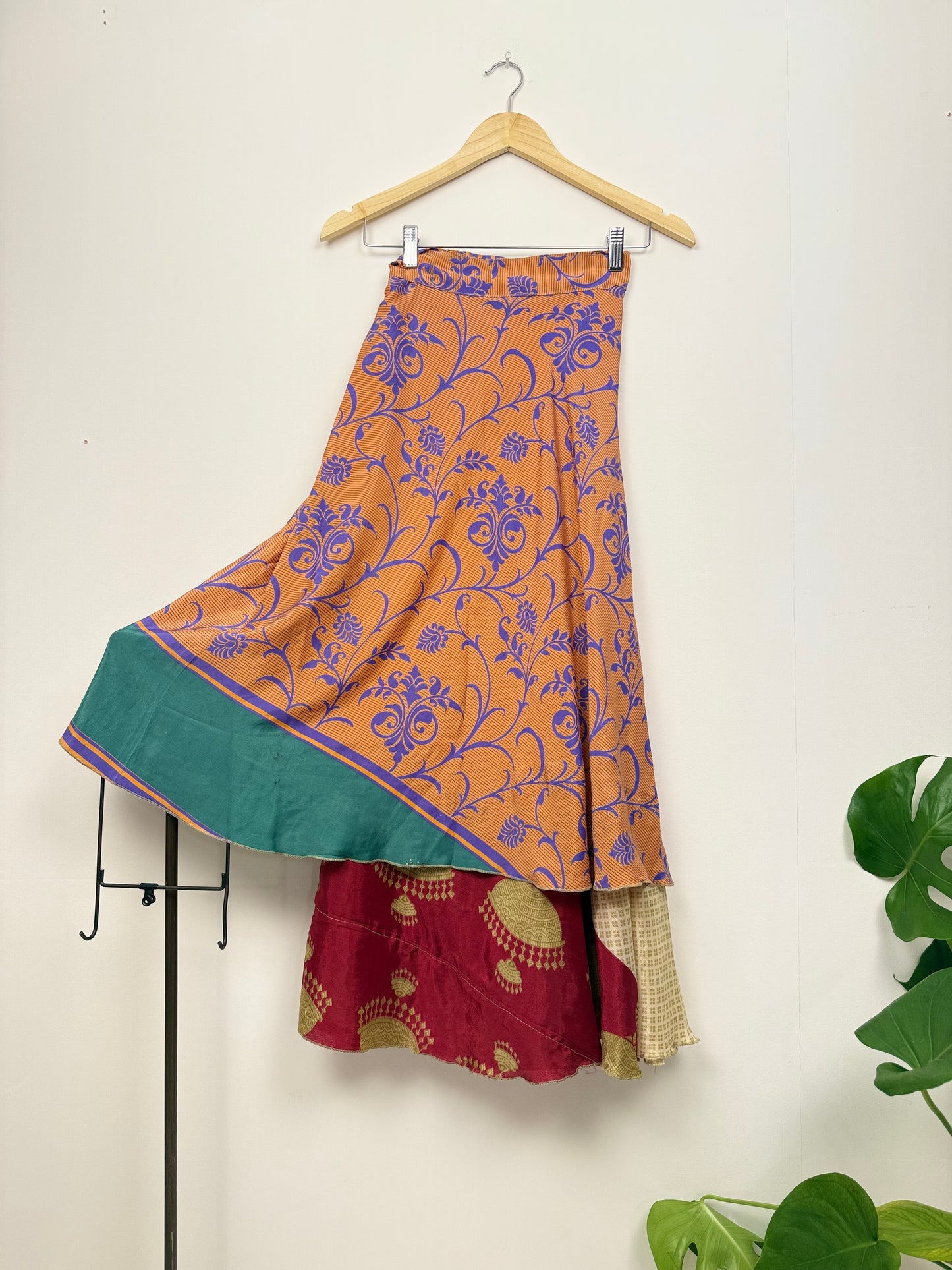 Vintage Saree Silk Wrap Skirt