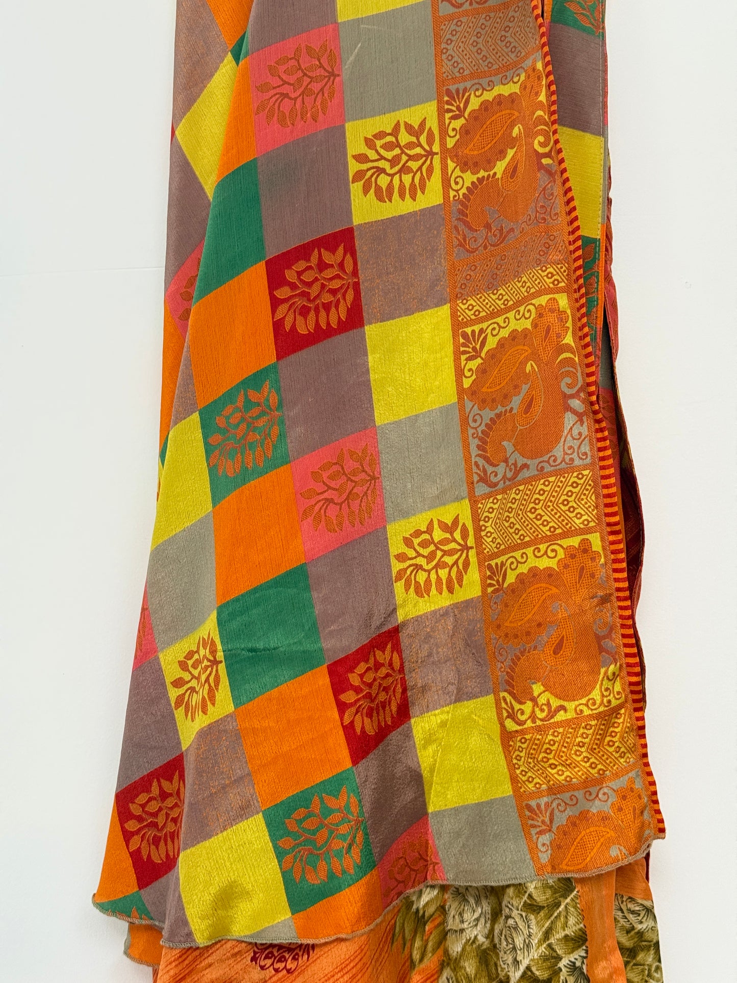 Vintage Saree Silk Wrap Skirt