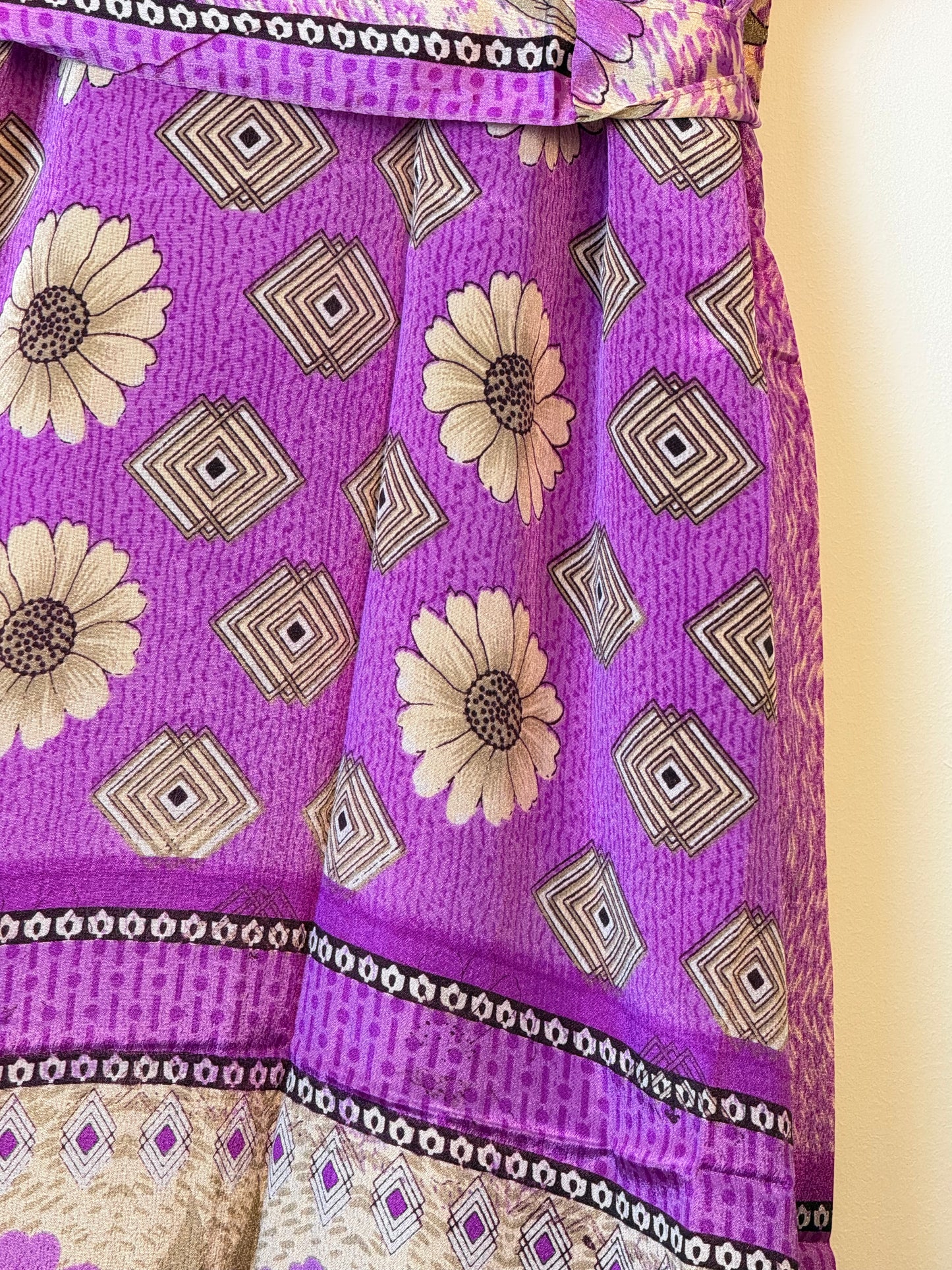 Vintage Saree Silk Kimono / Duster - Long