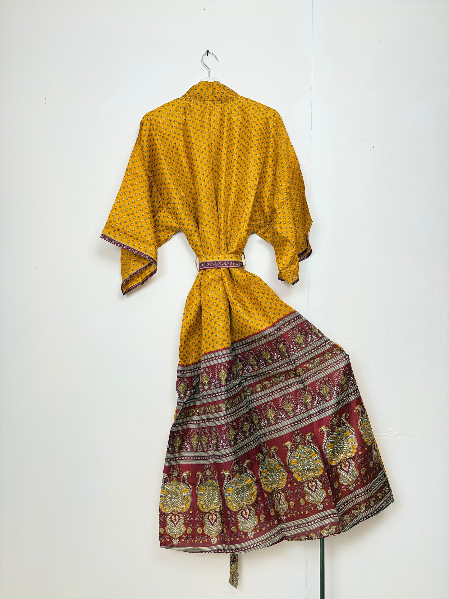 Vintage Saree Silk Kimono / Duster - Long