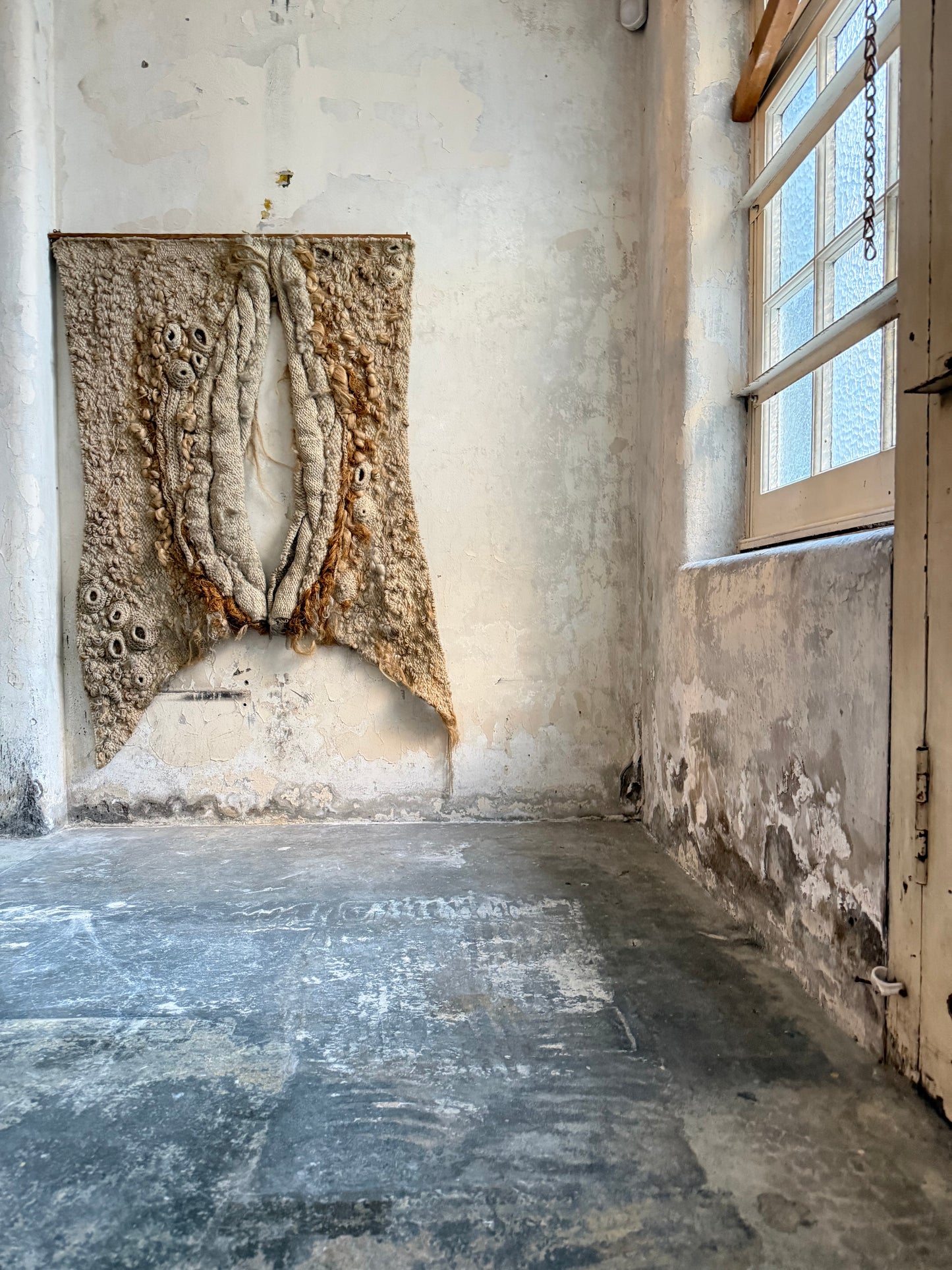 Ellen Lenvik (Oslo) 'Growth' Jute & Wool Textile Art