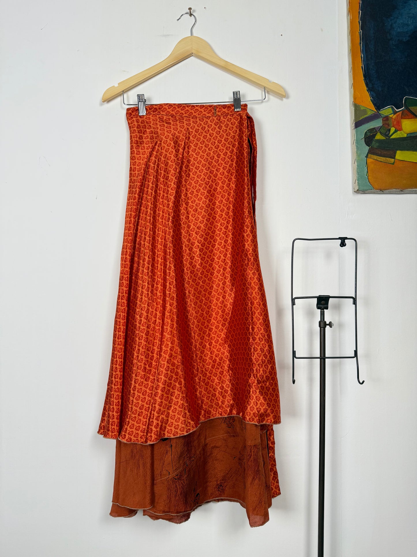 Vintage Saree Silk Wrap Skirt