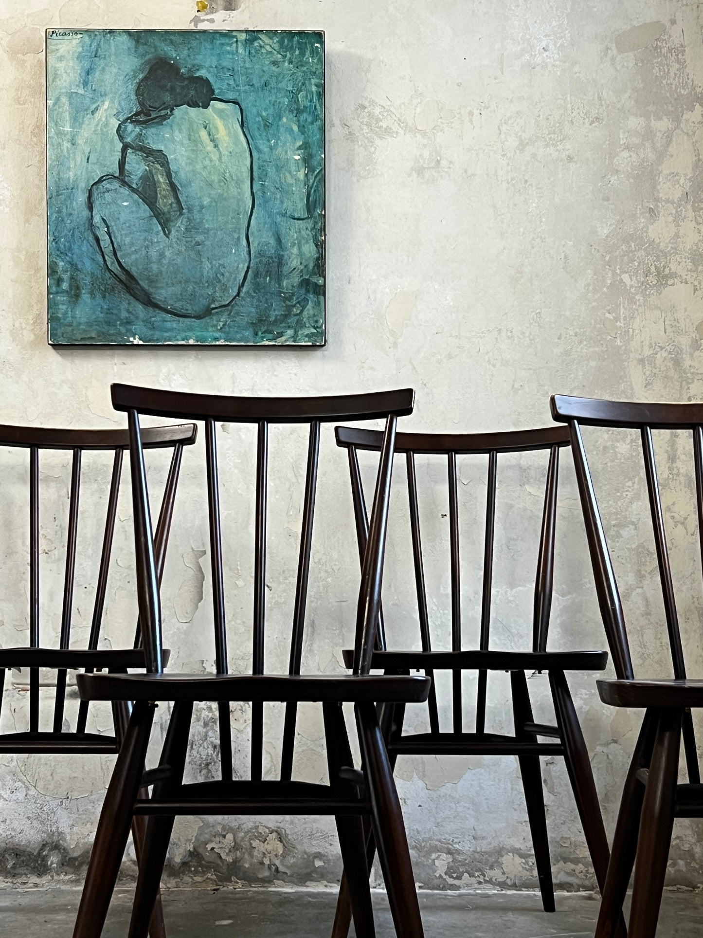 Pair 1960’s Ercol 391 Stick Leg Chairs