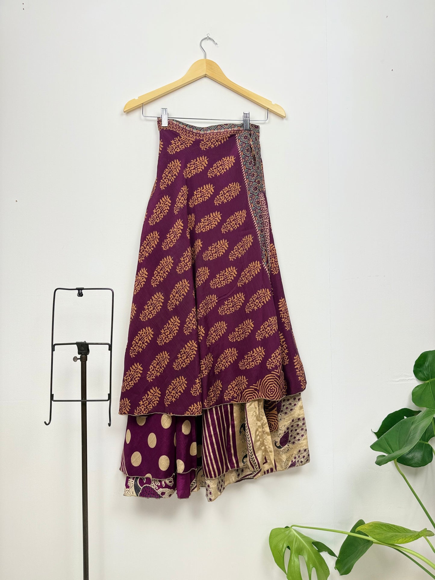 Vintage Saree Silk Wrap Skirt