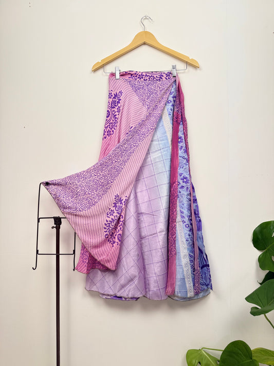 Vintage Saree Silk Wrap Skirt