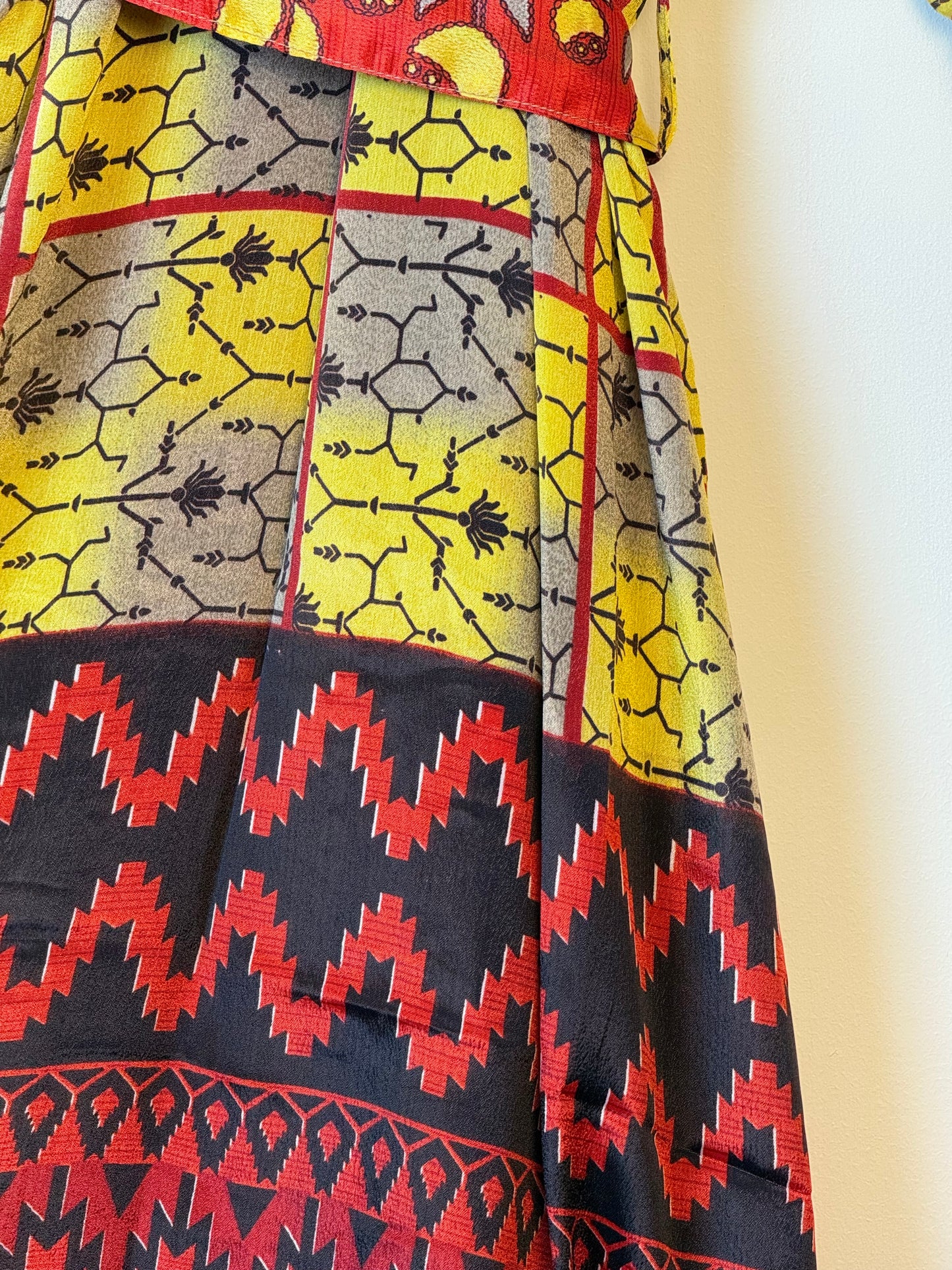 Vintage Saree Silk Kimono / Duster - Long