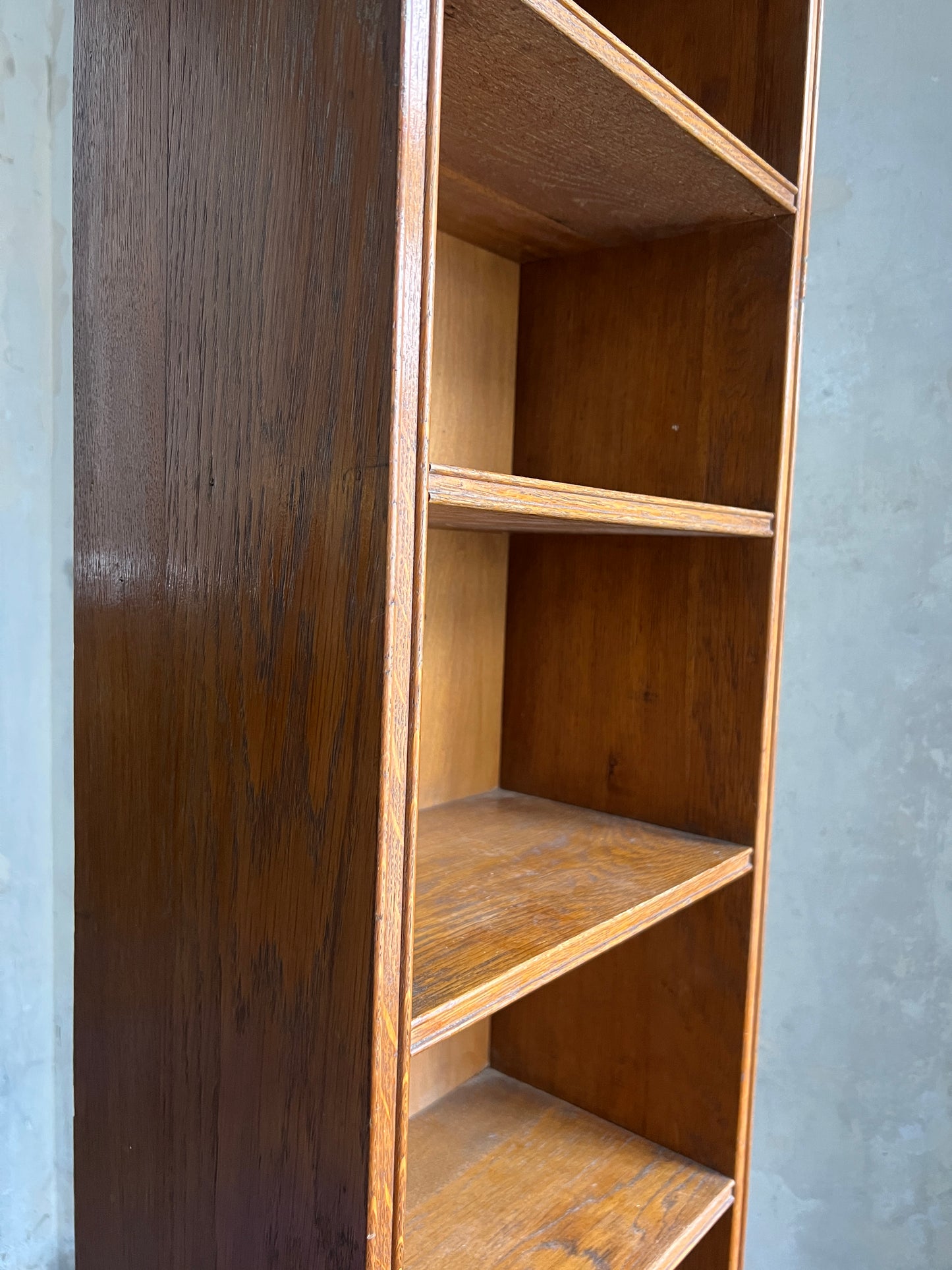 Tall Arts and Crafts Oak Bookcase