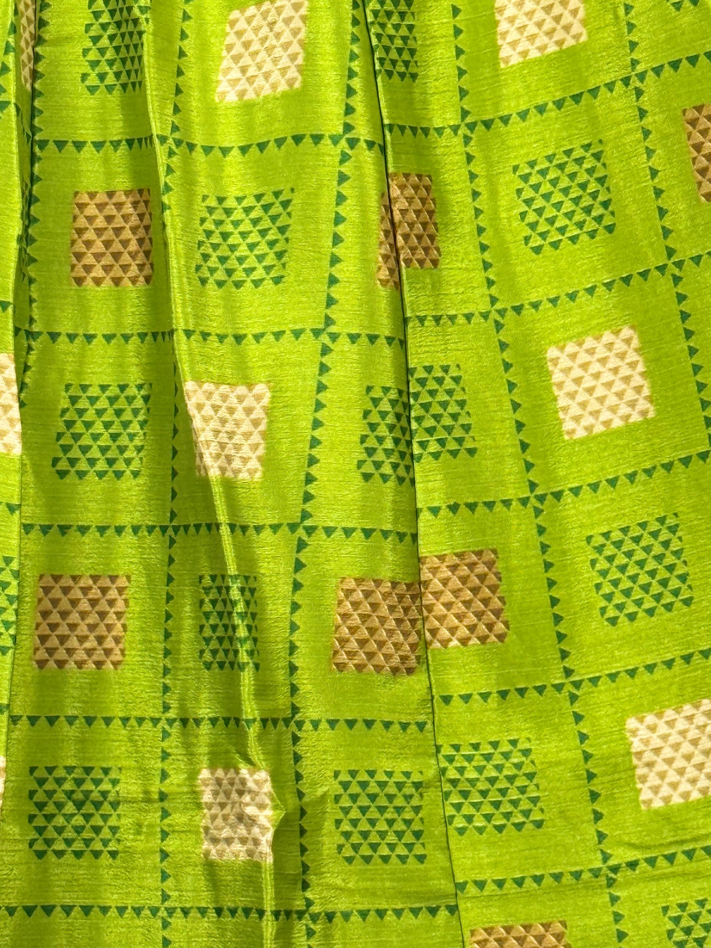 Vintage Saree Silk Pleated Skirt