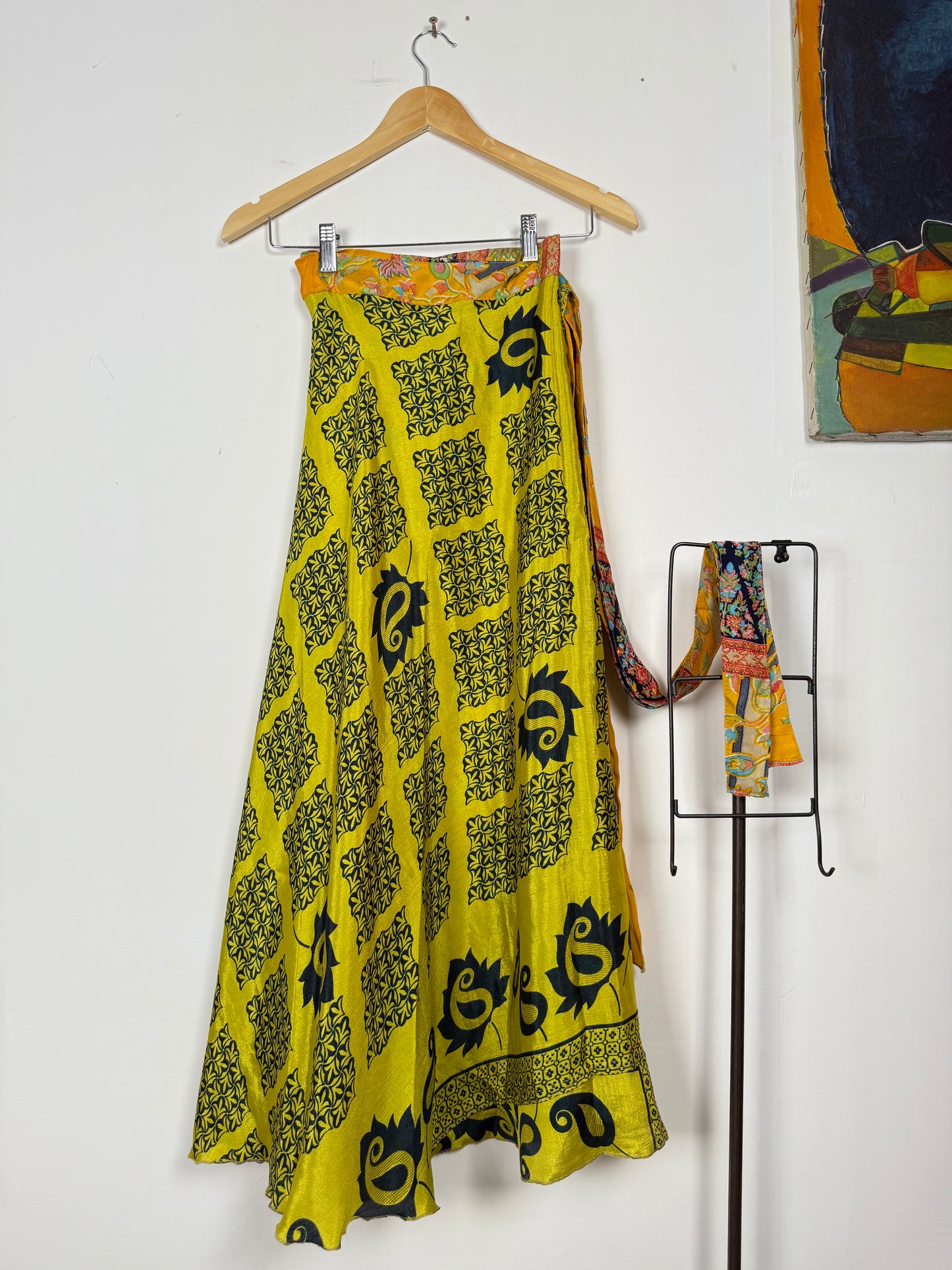 Vintage Saree Silk Wrap Skirt