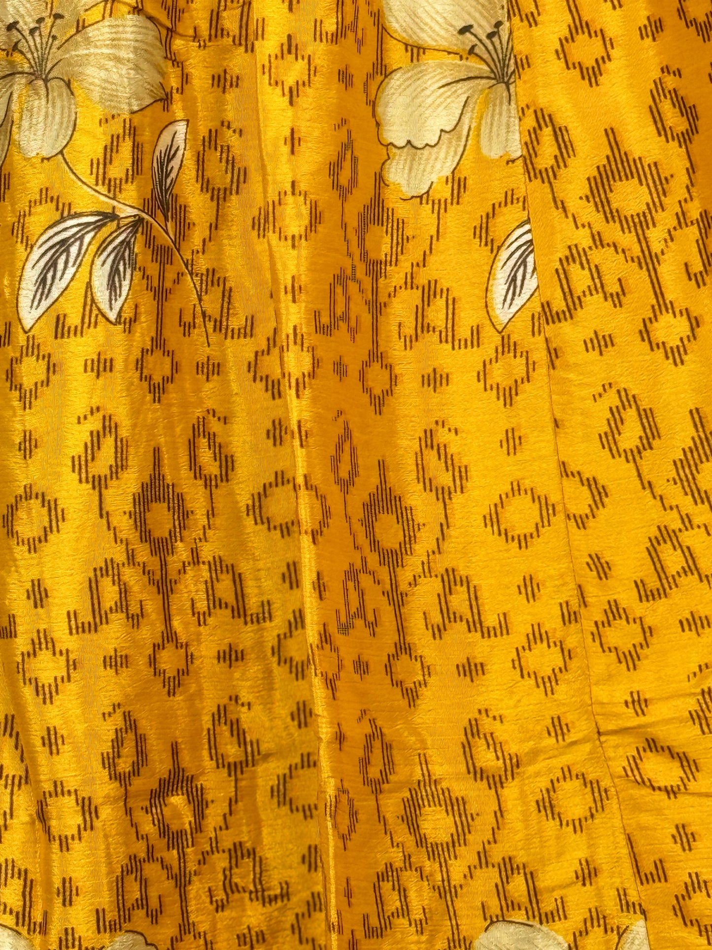 Vintage Saree Silk Pleated Skirt