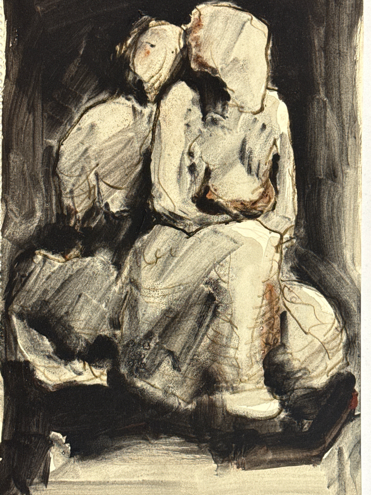 Two Seated Figures
