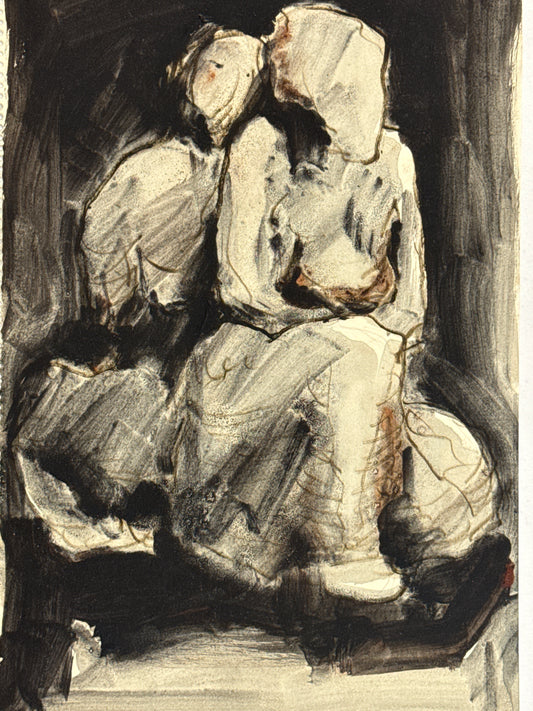 Two Seated Figures