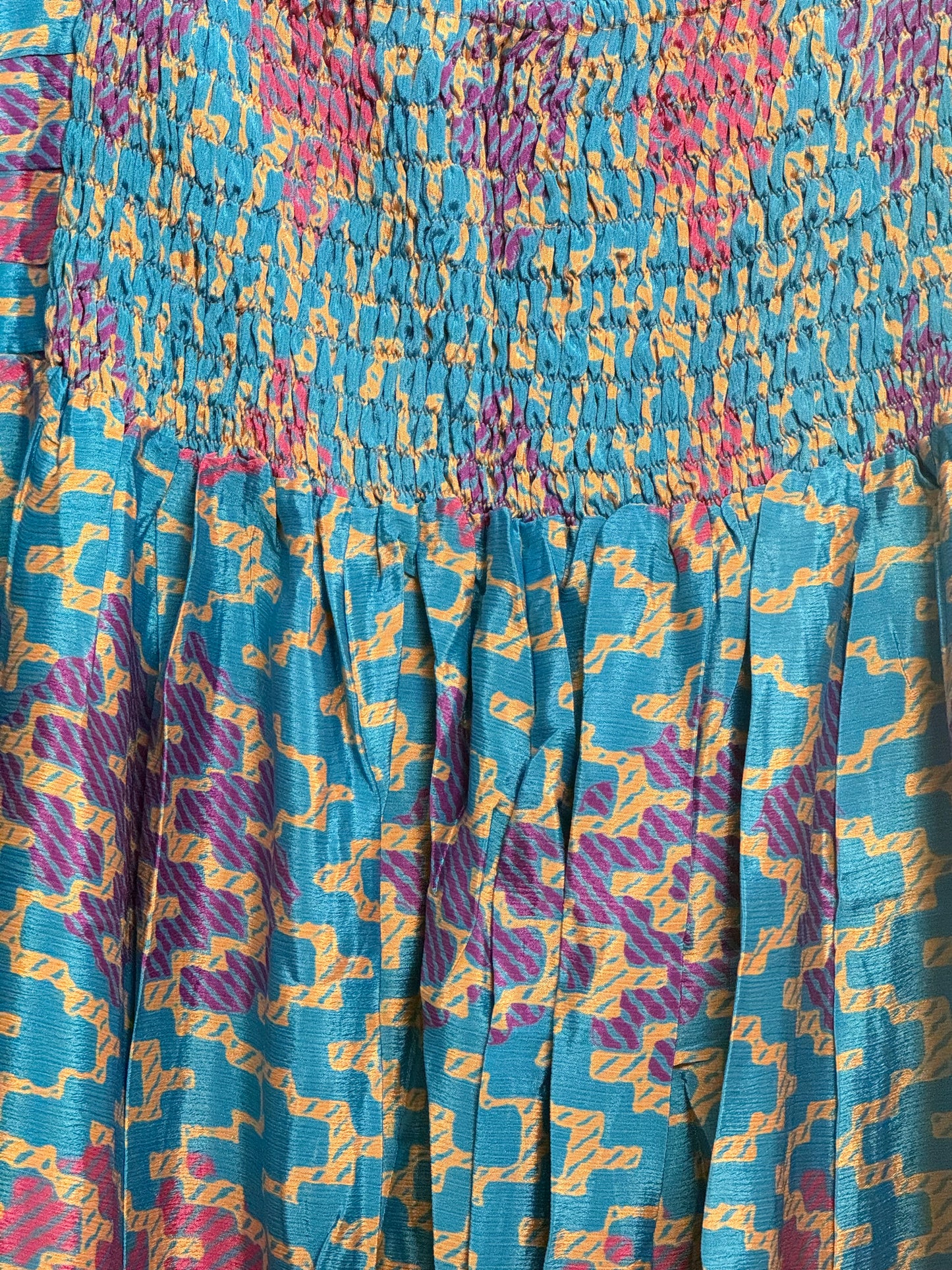 Vintage Saree Silk Pleated Skirt