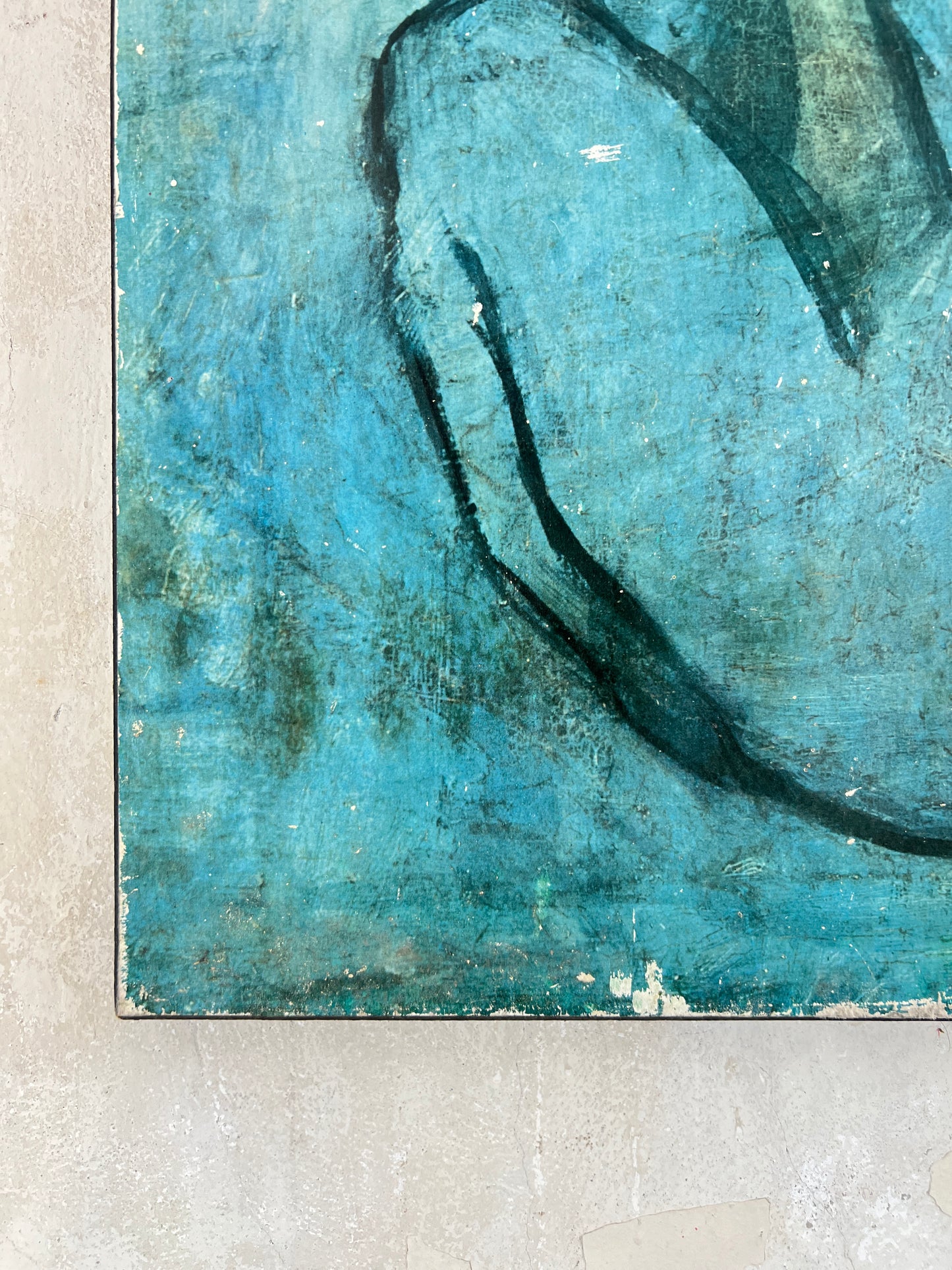 Picasso ‘Blue Nude’ block mounted 70’s Print