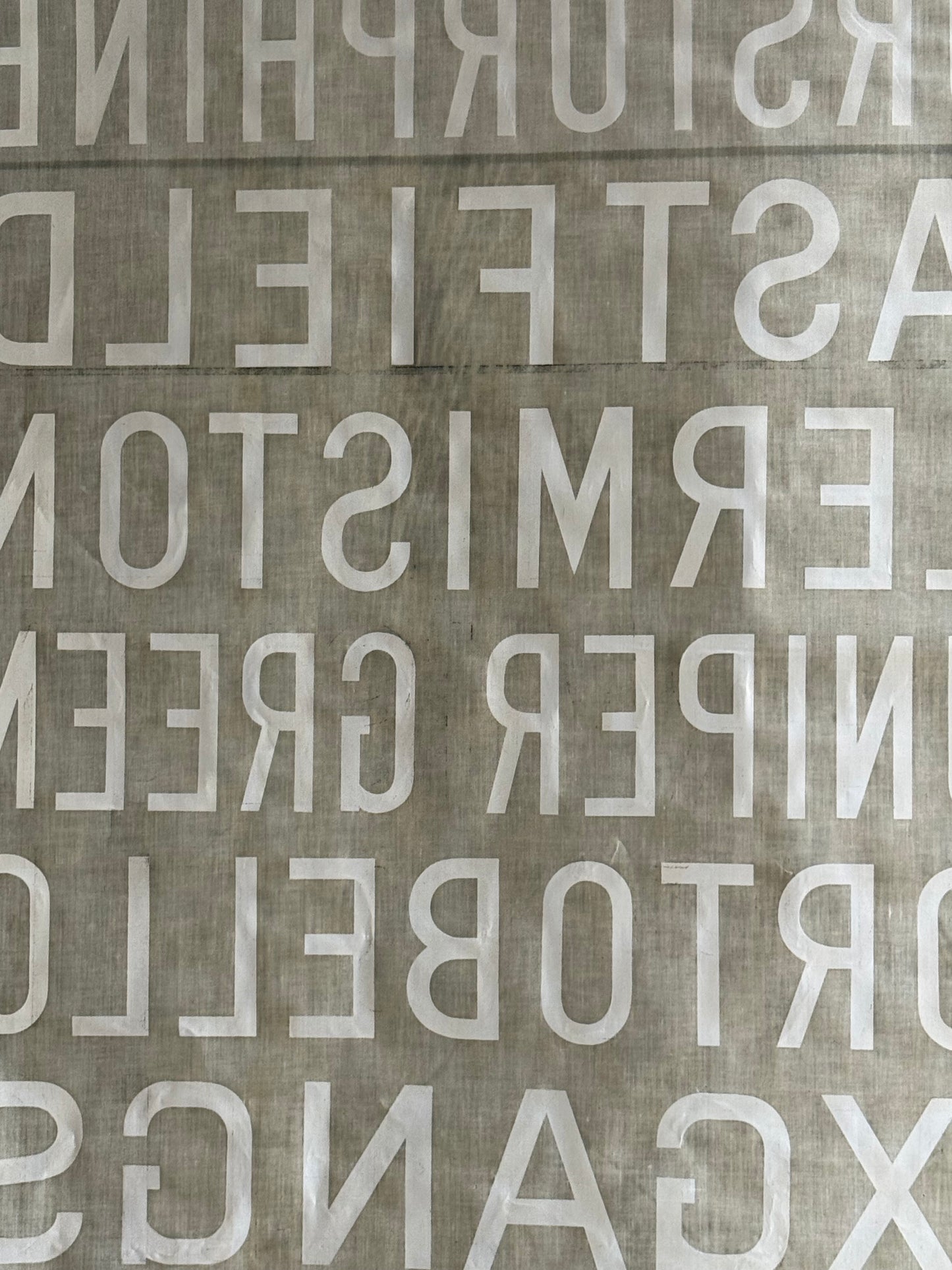 1950’s Linen Destination Bus Blind - Edinburgh - Easter Road to Trinity