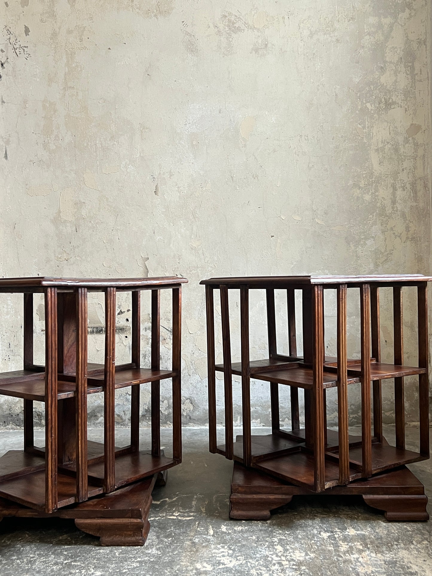 Pair of Compact Revolving Bookcases