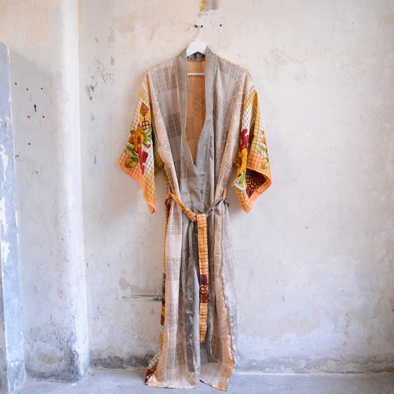 Long Vintage Silk Kimono